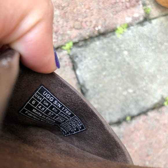 UGG Basil Wedge Slide Sandals Brown 6 - Picture 5 of 6